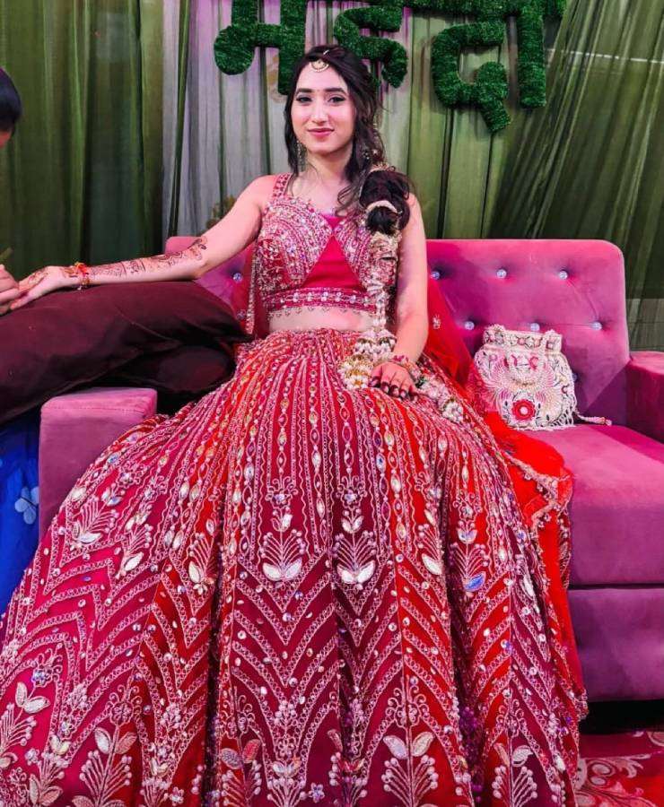 New double set pdp orange rani lahanga