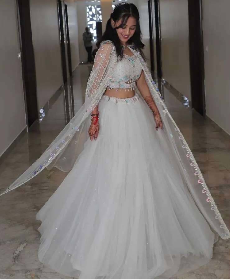 White new net cap pattern pdp work lahanga